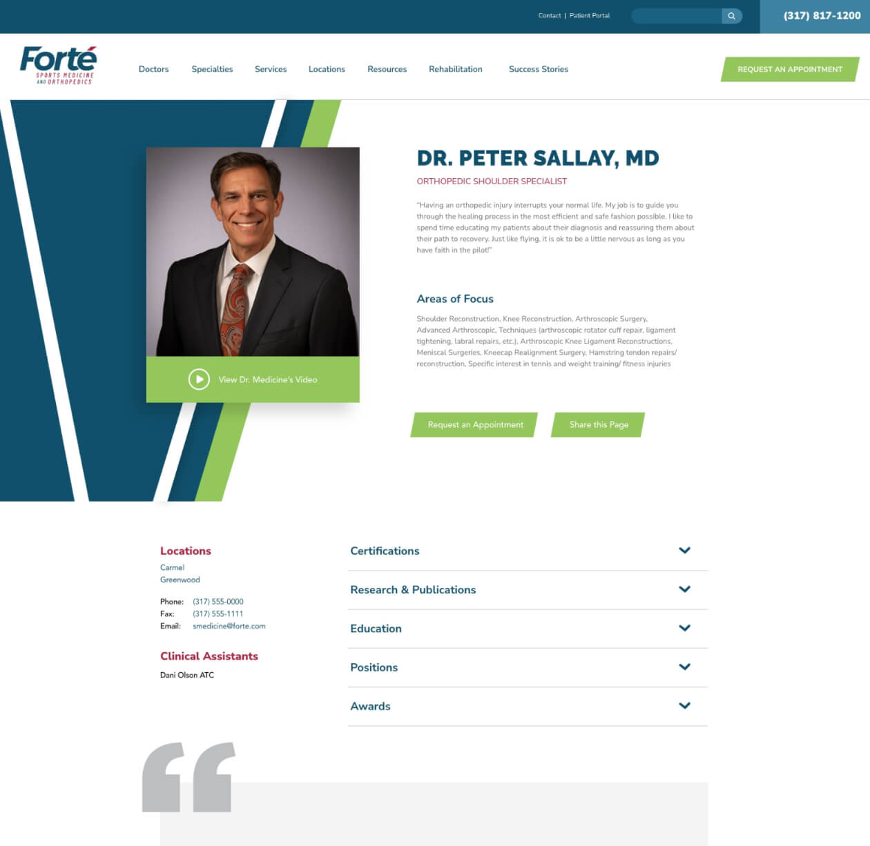 Forte Doctor Page